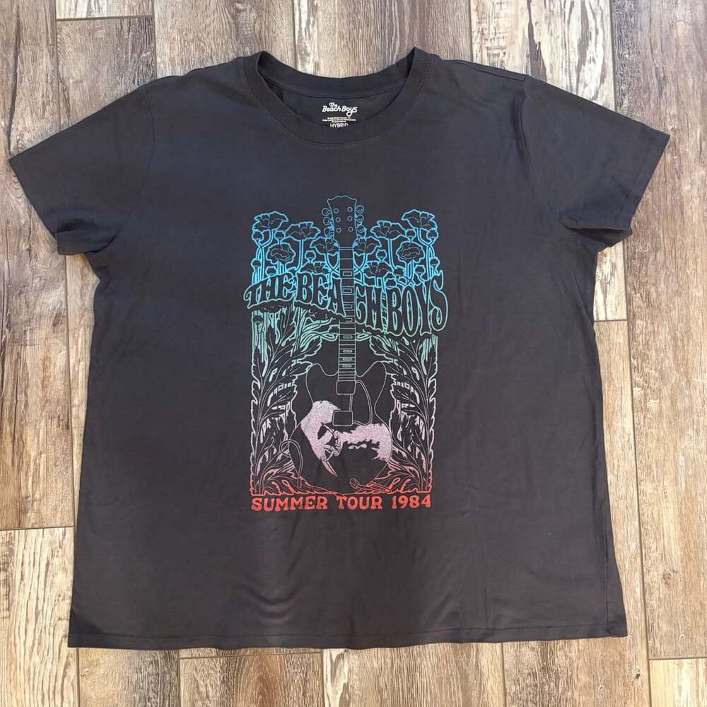 The Beach Boys Summer Tour 1984 Graphic T-Shirt XL Black Band Tee